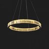 Żyrandol kryształowy złoty nowoczesny, ring, lampa wisząca glamour ECLIPSE