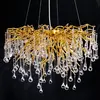 Chandelier, glamour ceiling lamp, modern hanging lamp RAIN M GOLD OUTLET