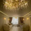 Chandelier, glamour ceiling lamp, modern hanging lamp RAIN M GOLD OUTLET