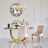 Glamour dining room table gold steel white top ART DECO OUTLET