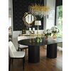 Glamorous dining table, extendable, art deco, wooden, varnished, designer OVALE