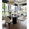 Glamorous dining table, extendable, art deco, wooden, varnished, designer OVALE
