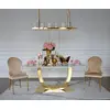 Glamour dining room table gold steel white top ART DECO OUTLET