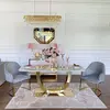 Glamour dining room table gold steel white top ART DECO OUTLET
