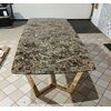 Glamor Dining Table Exclusive, Steel, Gold, brown Top 220 cm KENT OUTLET
