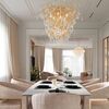 Chandelier, glamour ceiling lamp, modern hanging lamp RAIN M GOLD OUTLET