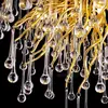 Chandelier, glamour ceiling lamp, modern hanging lamp RAIN M GOLD OUTLET