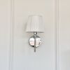 New York classic wall lamp with white shade wall lamp for living room, bedroom bathroom, silver ANGELO K OUTLET