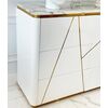 Glamor chest of drawers varnished, modern, designer, white and gold AVENUE 120cm