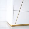 Glamor chest of drawers varnished, modern, designer, white and gold AVENUE 120cm