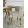 Round table, modern, glamor, white - gold 120 cm SMART