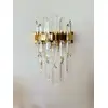 Kinkiet kryształowy nowoczesny złoty, designerska lampa ścienna glamour BULGARI