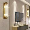 Crystal, gold, glamor, oblong wall lamp, designer wall lamp SOFIA