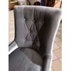 Classic glamor chair for the dining room, with knocker, wooden, upholstered, glamorous, quilted, white leg TIFFANY OUTLET
