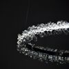 Glamorous crystal LED ceiling lamp round, ring, chandelier, modern silver BRINA OUTLET