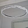 Glamorous crystal LED ceiling lamp round, ring, chandelier, modern silver BRINA OUTLET