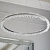 Glamorous crystal LED ceiling lamp round, ring, chandelier, modern silver BRINA OUTLET