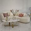 Glamorous gold, modern, oval coffee table 130cm NORMAN