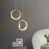 Crystal chandelier, glamor pendant lamp, gold, round, designer, exclusive, double, above the island ROUND DOUBLE