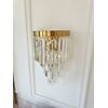 Crystal, gold, glamor wall lamp, DIAMOND wall lamp
