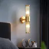 Crystal, gold, glamor, oblong wall lamp, RONALD designer wall lamp