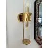 Crystal, gold, glamor, oblong wall lamp, RONALD designer wall lamp