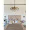 Gold chandelier, pendant lamp, crystal glamor, modern steel, 100 cm GLAMOR GOLD L