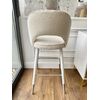 Glamorous stool, boucle, modern, upholstered, for the CARDINALE island