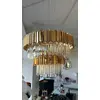 Round gold chandelier with EMPIRE XL crystals