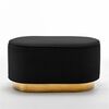 Oval pouffe, black and gold, LOLA