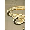Crystal chandelier, ring, gold, modern glamor pendant lamp for the living room, adjustable ECLIPSE L