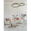 Żyrandol kryształowy złoty nowoczesny, ring, lampa wisząca glamour ECLIPSE