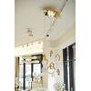 Modern chandelier, glamor pendant lamp, gold, round, designer, exclusive, hanging ceiling lamp ROUND M