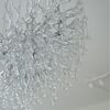 Glamor chandelier RAIN L 110 cm, designer, exclusive in a modern style, silver
