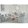 MADONNA Elegant and modern silver grey glamour upholstered sofa