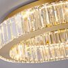 Crystal, gold, designer ceiling lamp, exclusive in a modern style, round, ring, ceiling lamp ECLIPSE 50 cm