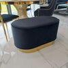 Oval pouffe, black and gold, LOLA