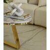 Glamorous gold, modern, oval coffee table 130cm NORMAN