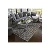 Stylish and elegant glamorous carpet for the living room gray white soft HILTON