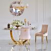 Glamour dining room table gold steel white top ART DECO