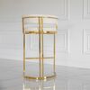 Glamor bar stool, gold, boucle, modern upholstered for dining room, bar, MARCO island OUTLET