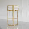 Glamor bar stool, gold, boucle, modern upholstered for dining room, bar, MARCO island OUTLET