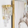 Crystal, gold, glamor wall lamp, DIAMOND wall lamp