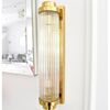 Crystal, gold, glamor, oblong wall lamp, designer wall lamp SOFIA