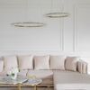 Crystal LED lamp, round ceiling lamp, ring, glamorous chandelier, modern gold BRINA