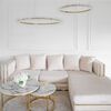 Crystal LED lamp, round ceiling lamp, ring, glamorous chandelier, modern gold BRINA