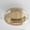 Crystal, gold, designer ceiling lamp, exclusive in a modern style, round, ring, ceiling lamp ECLIPSE 50 cm