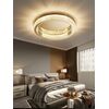 Crystal, gold, designer ceiling lamp, exclusive in a modern style, round, ring, ceiling lamp ECLIPSE 50 cm