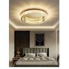 Crystal, gold, designer ceiling lamp, exclusive in a modern style, round, ring, ceiling lamp ECLIPSE 50 cm