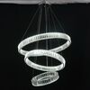 ECLIPSE L crystal chandelier, ring, silver, modern glamor hanging lamp for the living room, adjustable